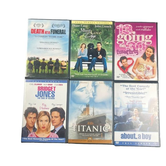 Other - Lot 6 DVDs 13 Going on 30 Bridget Jones Titanic About A Boy Must Love Dogs More!